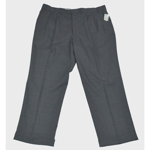Lauren Ralph Lauren Unfinished Tuxedo Men's Pants Size 42x30 Gray Wool Pleated - Picture 1 of 15